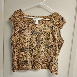 Women's Jones New York Silk Shell Blouse Side Zip Size 12